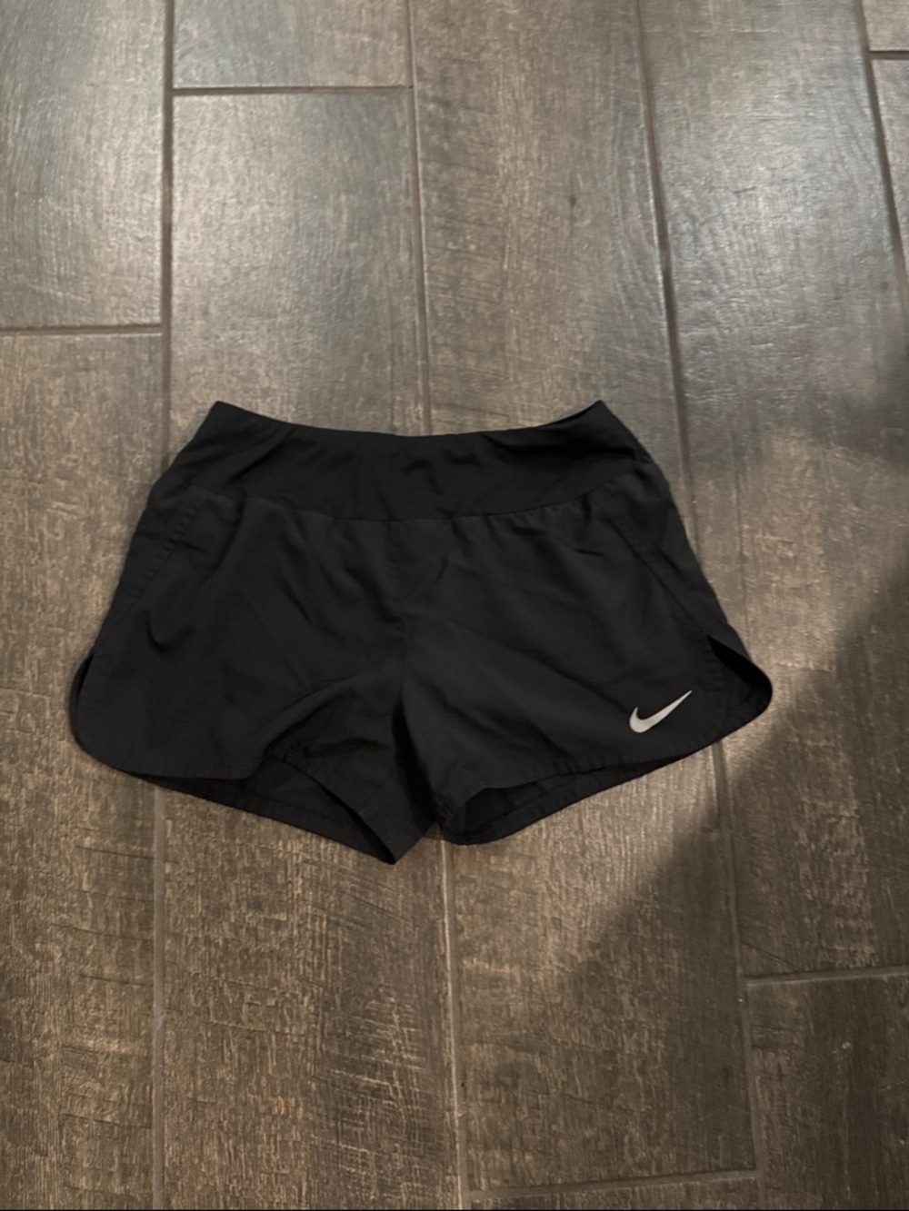 Nike Black Women's Athletic Running Shorts with Reflective Swoosh